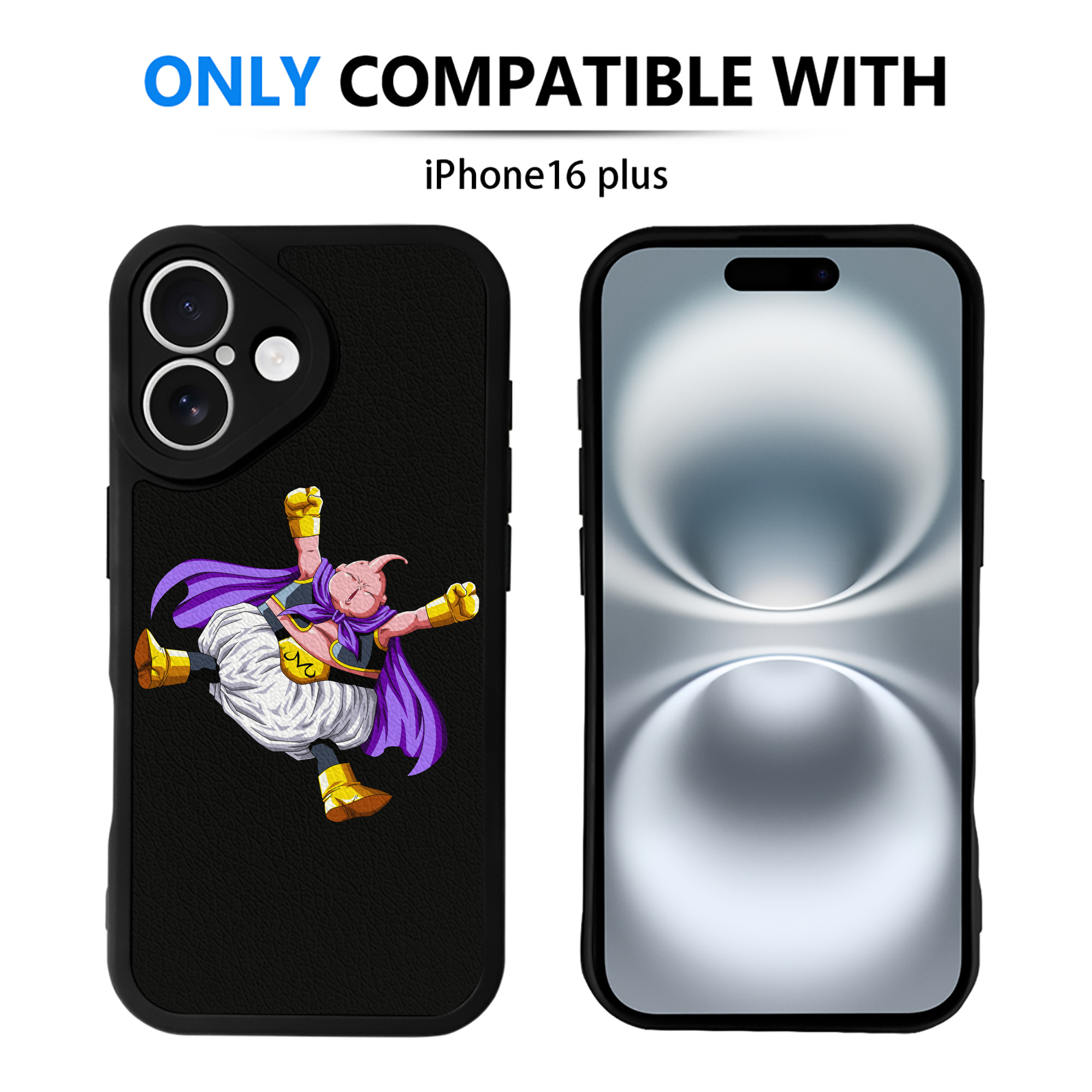 （画像用） ドラゴンボール 魔人ブウ DRAGON BALL Majin Buu 【iPhone 16シリーズ対応】シリコンスマホケース（レザー調） 材質：シリコン